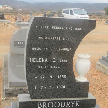 BROODRYK Helena E. nee DU PLESSIS 1886-1979
