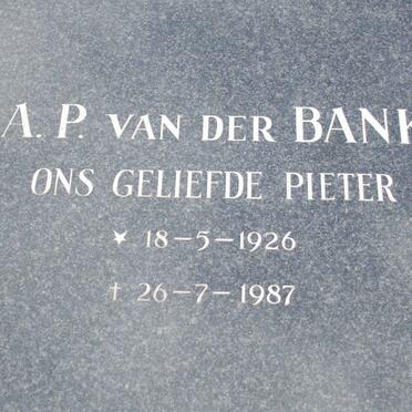 BANK A.P., van der 1926-1987