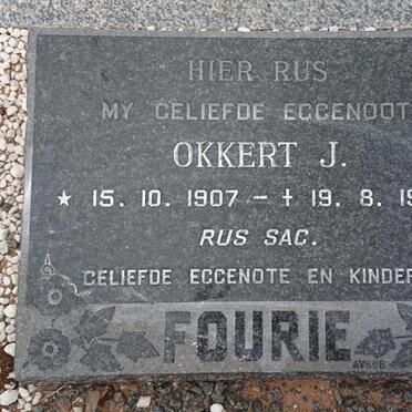 FOURIE Okkert J. 1907-1972