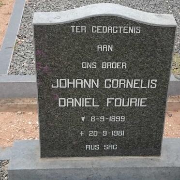 FOURIE Johann Cornelius Daniël 1899-1981