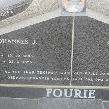 FOURIE Johannes J. 1885-1976 &amp; Susanna J. STASSEN 1900-1976