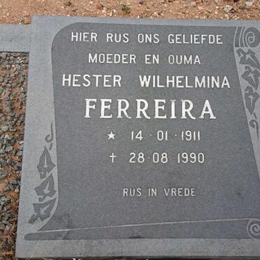 FERREIRA Hester Wilhelmina 1911-1990