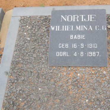 NORTJE Wilhelmina C.G. 1910-1987