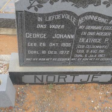 NORTJÉ George Johann 1905-1972 &amp; Beatrice P. GELDENHUYS 1911-1967