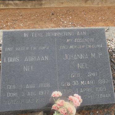 NEL Louis Adriaan 1888-1977 &amp; Johanna M.P. SMIT 1887-1965