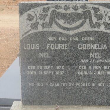 NEL Louis Fourie 1872-1937 &amp; Cornelia E. LE GRANGE 1874-1951