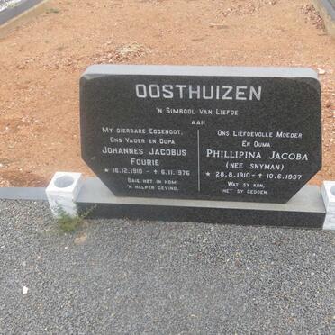 OOSTHUIZEN Johannes Jacobus Fourie 1910-1976 &amp; Phillipina Jacoba SNYMAN 1910-1997