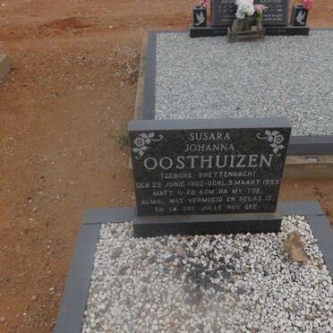 OOSTHUIZEN Susara Johanna nee BREYTENBACH 1902-1989