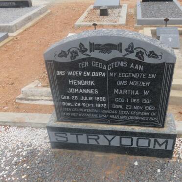 STRYDOM Hendrik Johannes 1898-1972 &amp; Martha W. 1901-1963