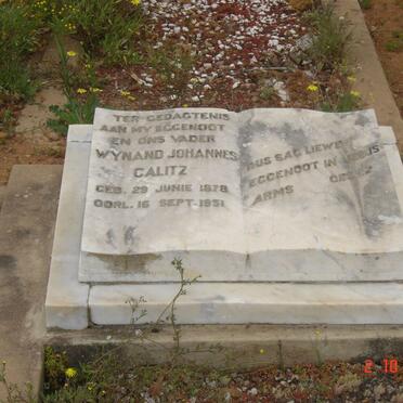 CALITZ Wynand Johannes 1878-1951