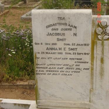 SMIT Jacobus J. N. 1861-1937 &amp; Anna M. E. SMIT 1861-1947
