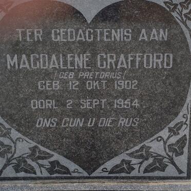 CRAFFORD Magdalene née PRETORIUS 1902-1954