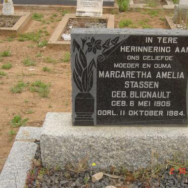 STASSEN Margaretha Amelia nee BLIGNAULT 1905-1984