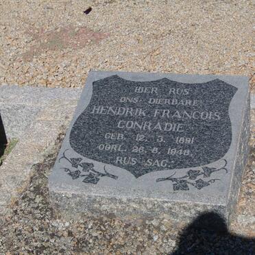 CONRADIE Hendrik Francois 1891-1948