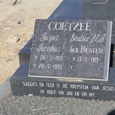 COETZEE Jasper Jacobus 1921-1995 &amp; Beatrix F.C.J. BESTER 1919-