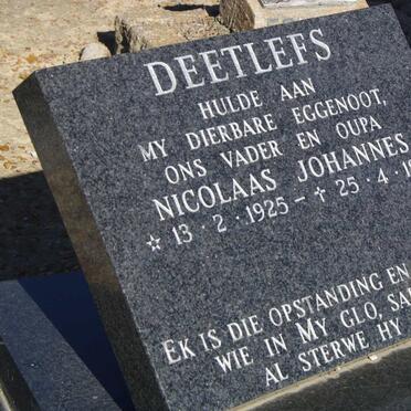 DEETLEFS Nicolaas Johannes 1925-1991