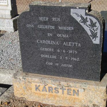KARSTEN Carolina Aletta 1875-1962