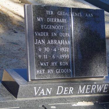 MERWE Jan Abraham, van der 1922-1993