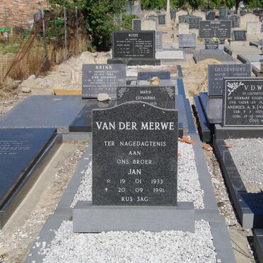 MERWE Jan, van der 1933-1991