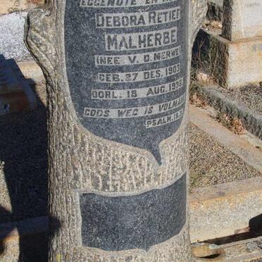 MALHERBE Debora Retief nee van der MERWE 1903-1973