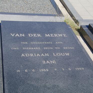 MERWE Adriaan Louw, van der 1969-1989