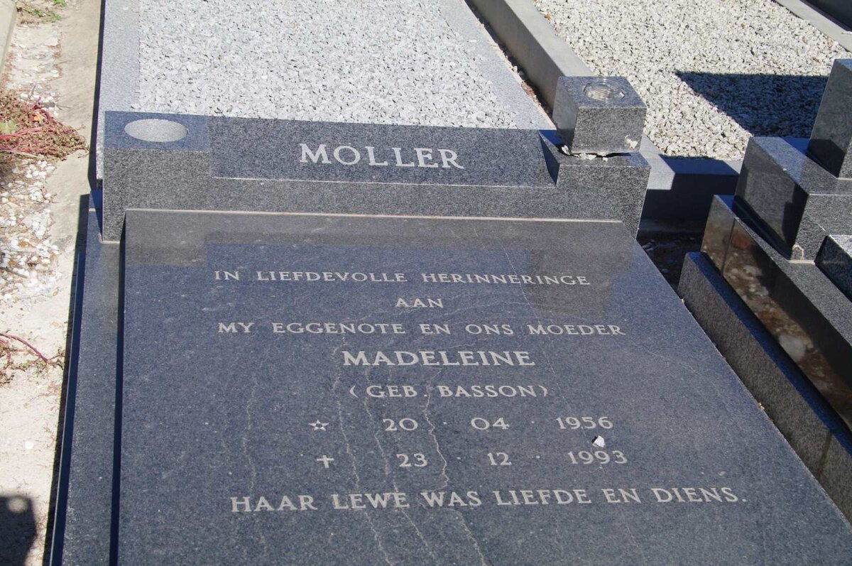 MOLLER Madeleine nee BASSON 1956-1993