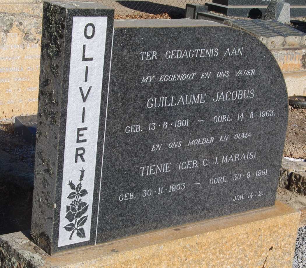 OLIVIER Guillaume Jacobus 1901-1963 &amp; C.J. MARAIS 1903-1991