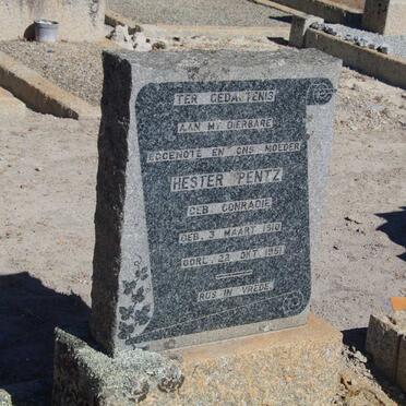 PENTZ Hester nee CONRADIE 1910-1951