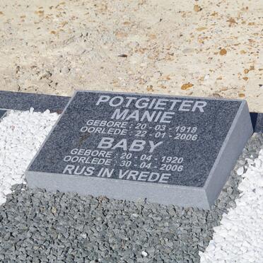 POTGIETER Manie 1918-2006 &amp; Baby 1920-2006