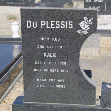 PLESSIS Ralie, du 1929-1987