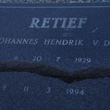 RETIEF Johannes Hendrik V.D.M. 1929-1994