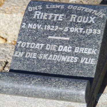 ROUX Riette 1927-1933