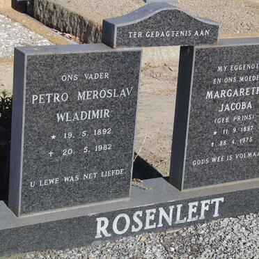 ROSENLEFT Petro Meroslav Wladimir 1892-1982 &amp; Margaretha Jacoba PRINS 1897-1975