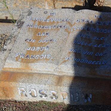 ROSSOUW Jozua Francois &amp; ?rna Maria ?INEBE??