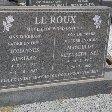 ROUX Johannes Adriaan, le 1912-1987 &amp; Magduldt Elizabeth Nel 1917-2002