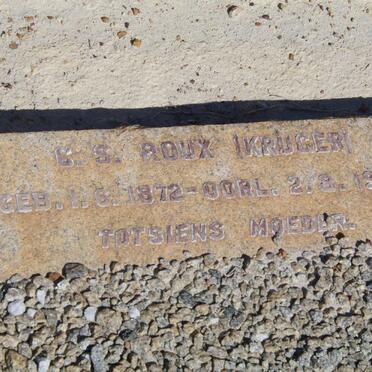 ROUX C.S. nee KRUGER 1872-1954