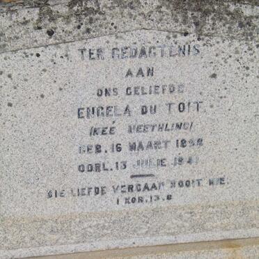 TOIT Engela, du nee NEETHLING 1898-1941