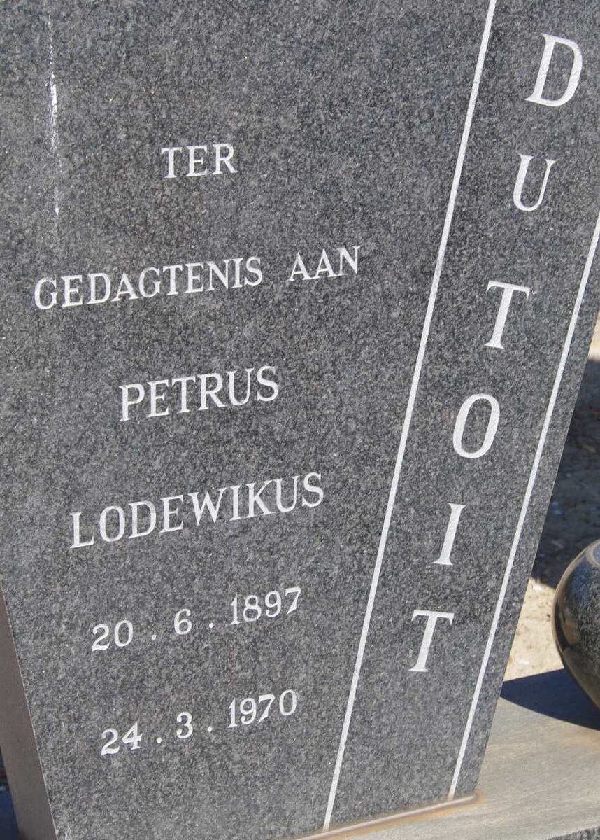 TOIT Petrus Lodewikus, du 1897-1970