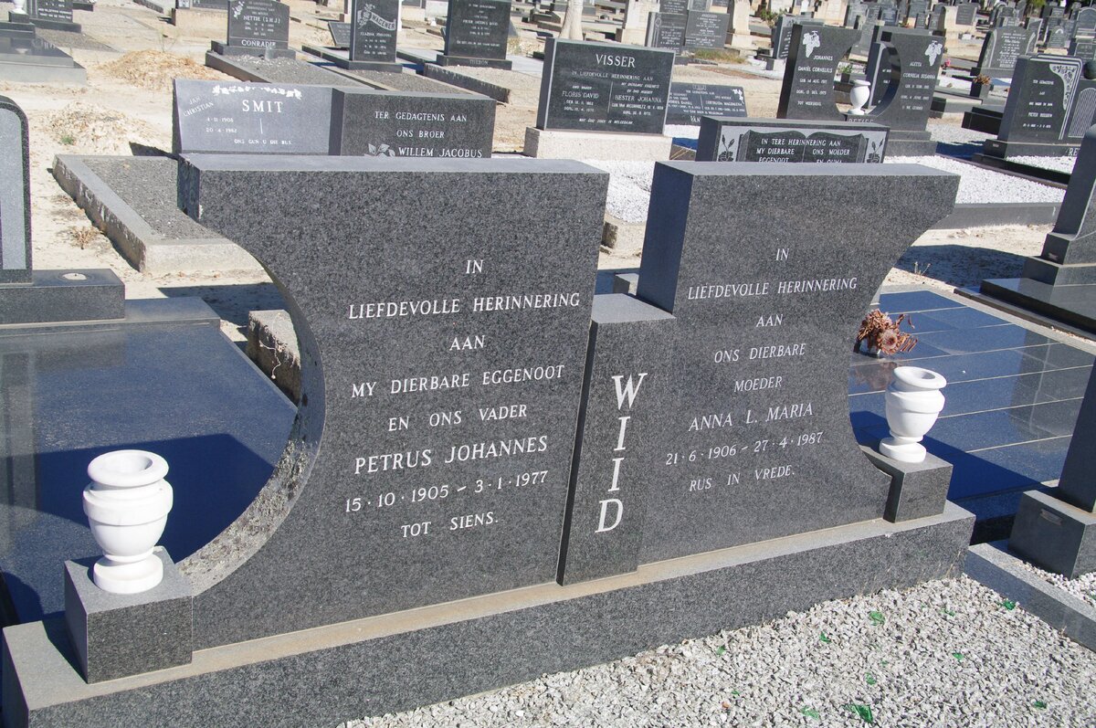 WIID Petrus Johannes 1905-1977 &amp; Anna L. Maria 1906-1987