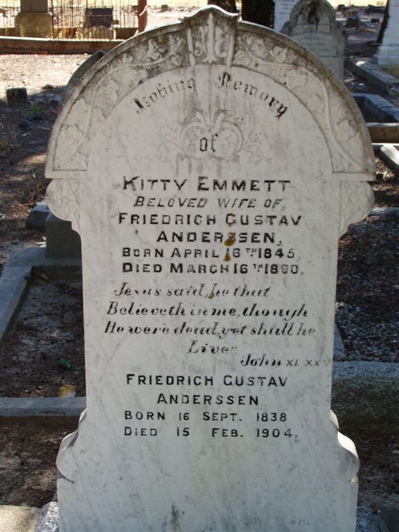 ANDERSSEN Friedrich Gustav 1838-1904 &amp; Kitty EMMETT 1845-1890