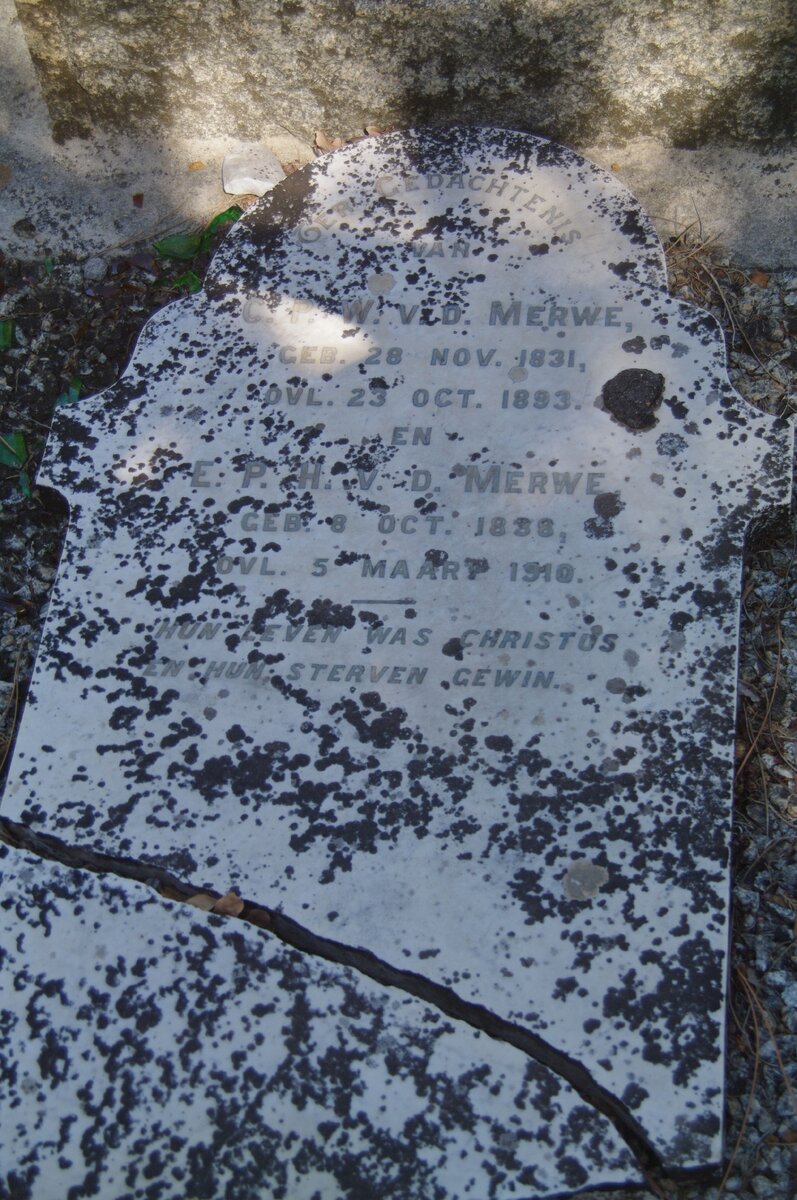 MERWE C.P.W., v.d. 1831-1893 &amp; E.P.H. 1838-1910