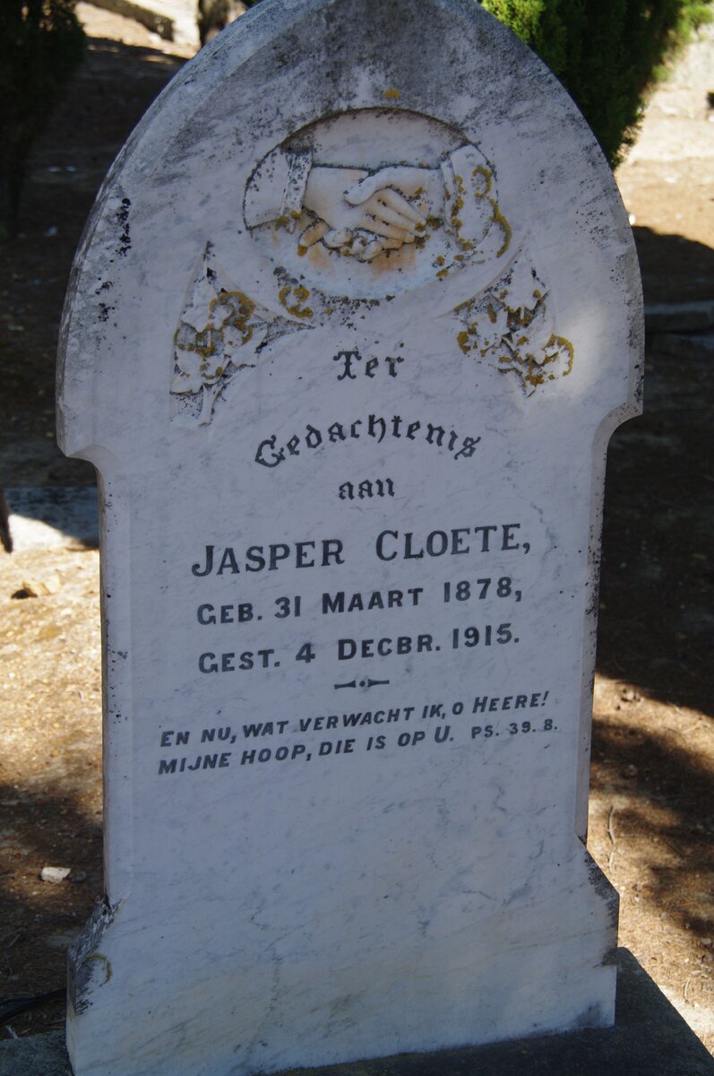 CLOETE Jasper 1878-1915