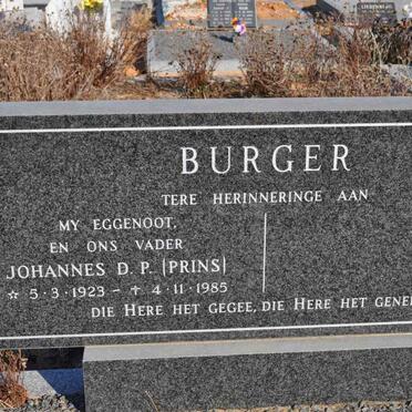 BURGER Johannes D.P. 1923-1985