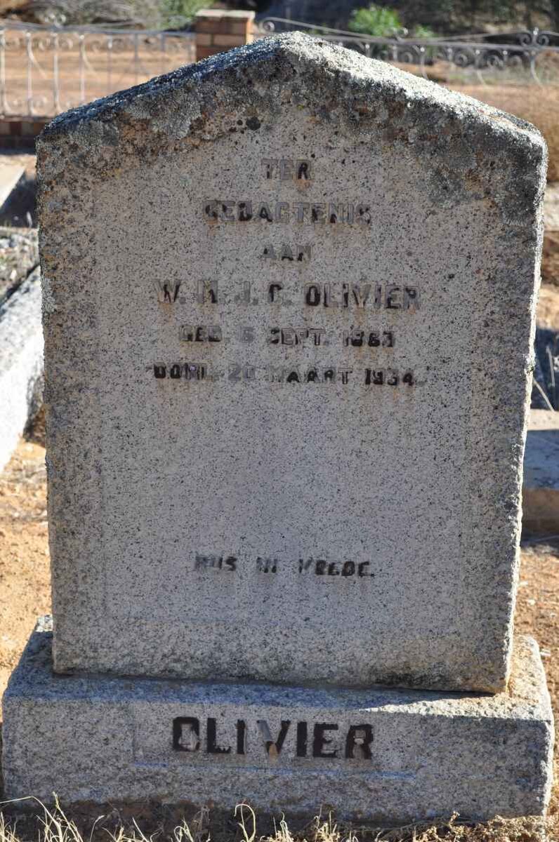 OLIVIER W.M.J.C. 1863-1934