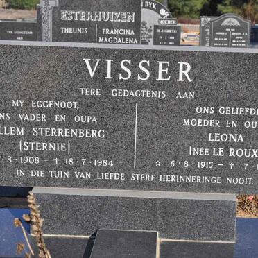 VISSER Willem Sterrenberg 1908-1984 &amp; Leona LE ROUX 1915-2004