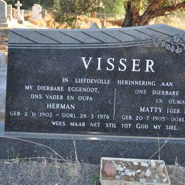 VISSER Herman 1902-1976 &amp; Matty SMIT 1905-1988