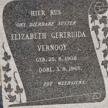 VERNOOY Elizabeth Gertruida 1908-1965