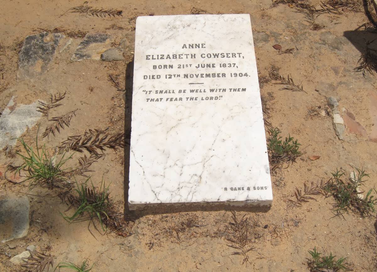 COWSERT Anne Elizabeth 1837-1904
