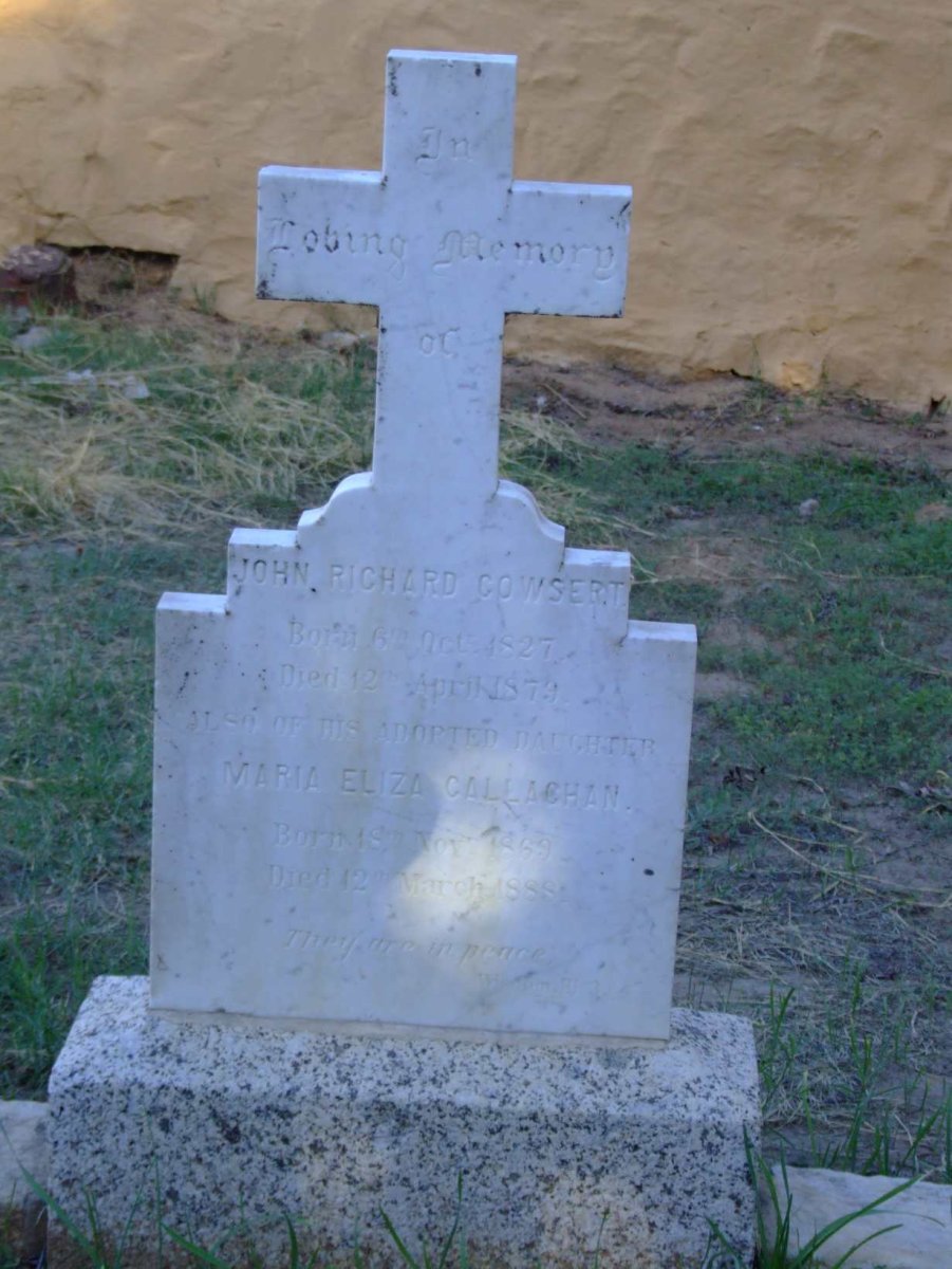 COWSERT John Richard 1827-1879 :: CALLAGHAN Maria Eliza 1869-1889