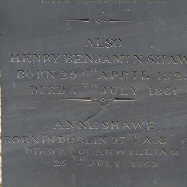 SHAWE Anne 1794-1862 :: SHAWE Henry Benjamin 1825-1861